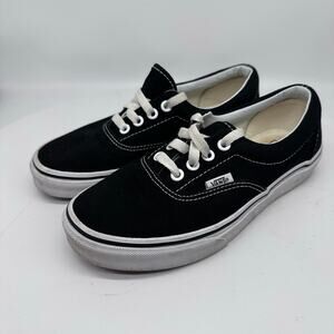 Vans Era Black and White Low Top Canvas Lace Up Sneaker Womens 5.5 Mens 4